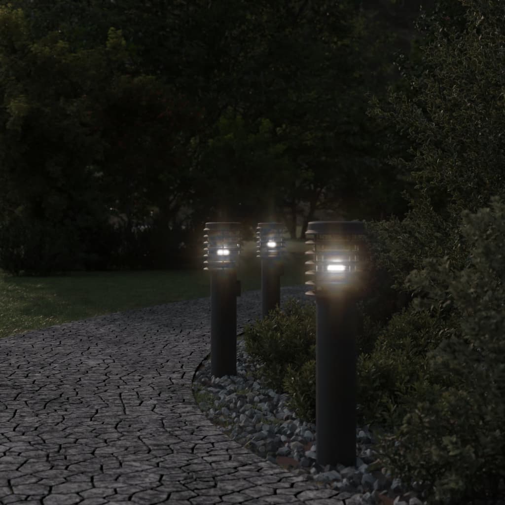 Vonkajšia stojaca lampa čierna 60 cm nehrdzavejúca oceľ