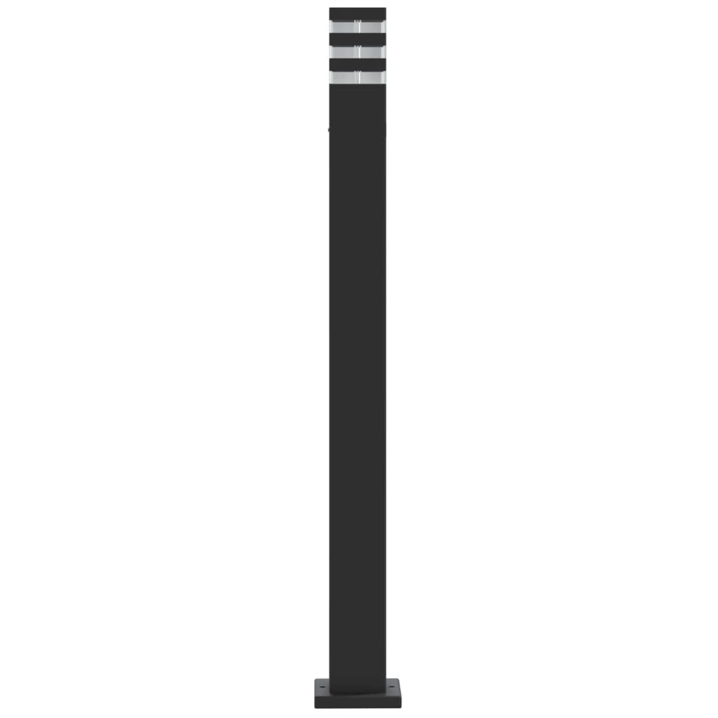 Vonkajšia stojaca lampa čierna 110 cm hliník
