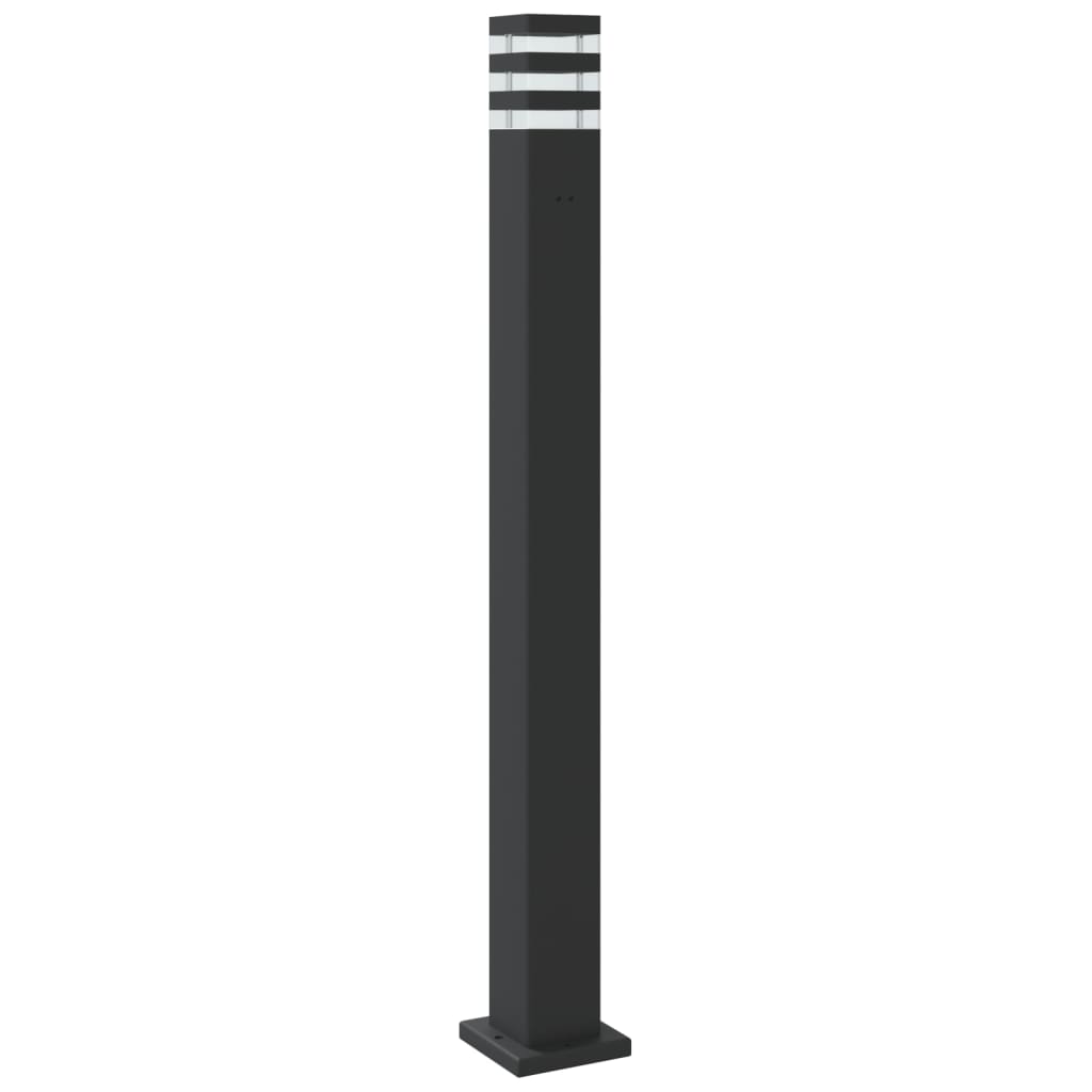 Vonkajšia stojaca lampa čierna 110 cm hliník