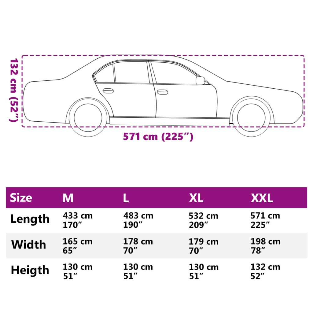 Plachta na auto pre sedan s popruhmi plná strieborná XXL
