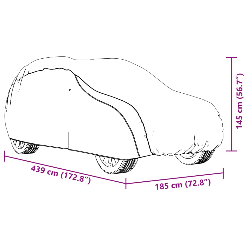 Plachta na auto pre SUV s popruhmi plná strieborná M