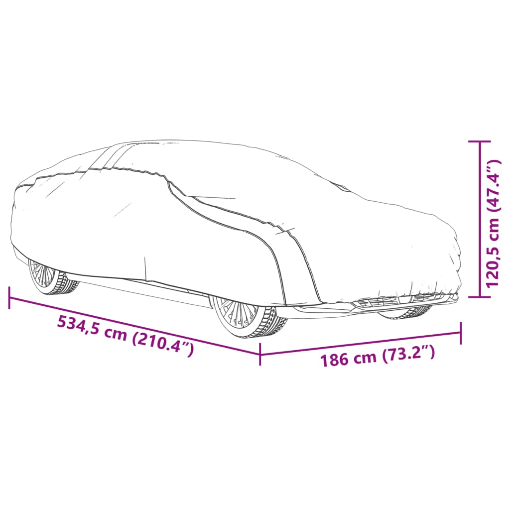 Plachta na auto pre sedan s popruhmi plná strieborná XL PEVA
