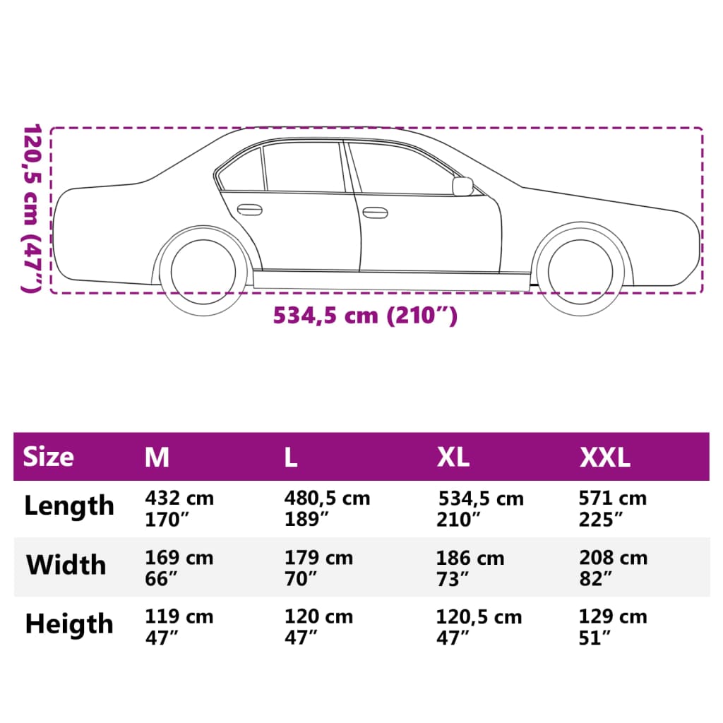 Plachta na auto pre sedan s popruhmi plná strieborná XL PEVA