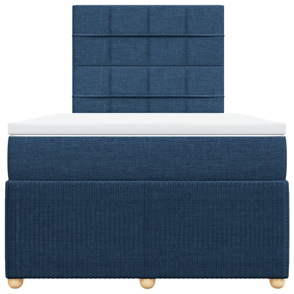 Boxspring posteľ s matracom modrá 120x200 cm látka