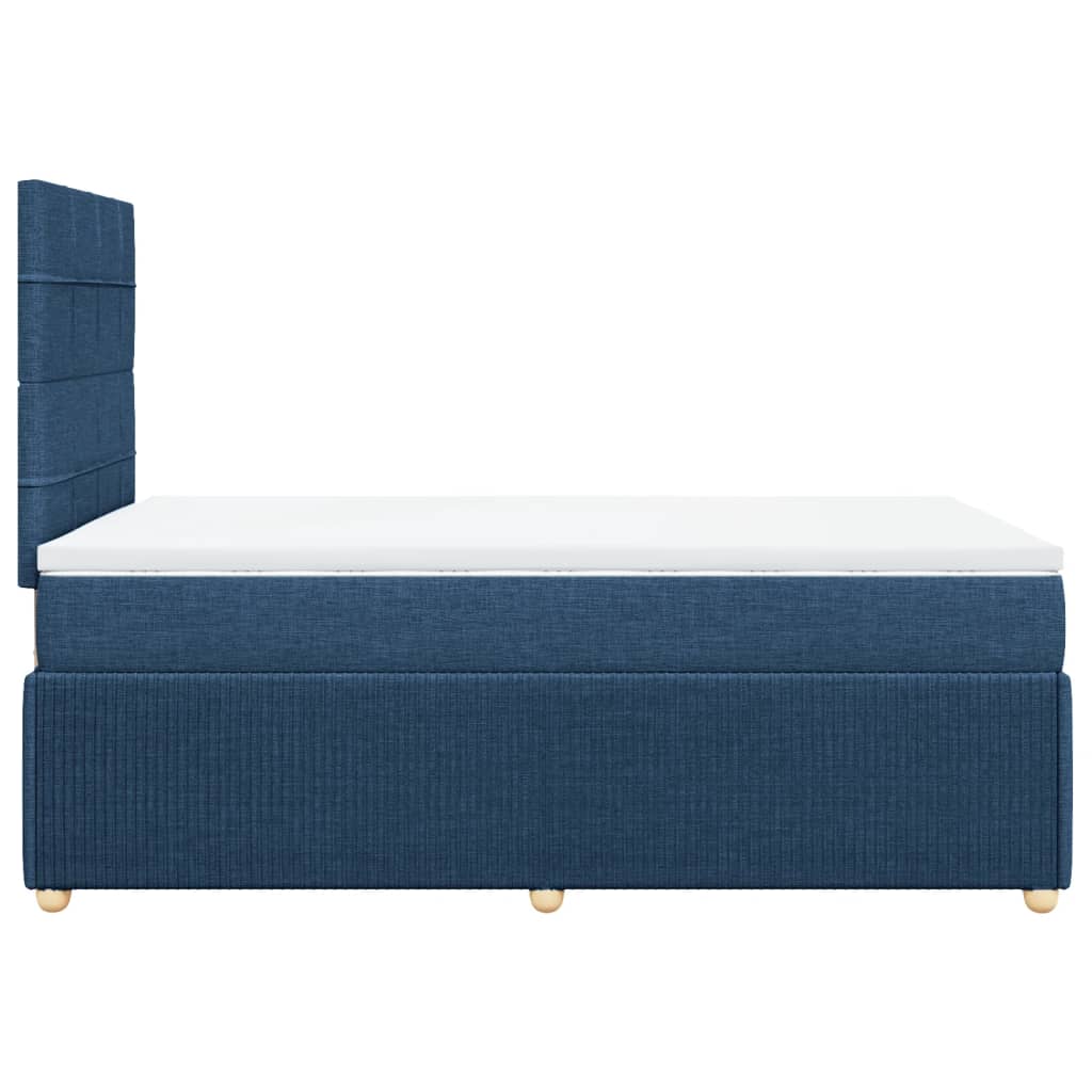 Boxspring posteľ s matracom modrá 120x200 cm látka
