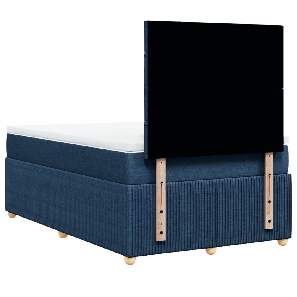 Boxspring posteľ s matracom modrá 120x200 cm látka