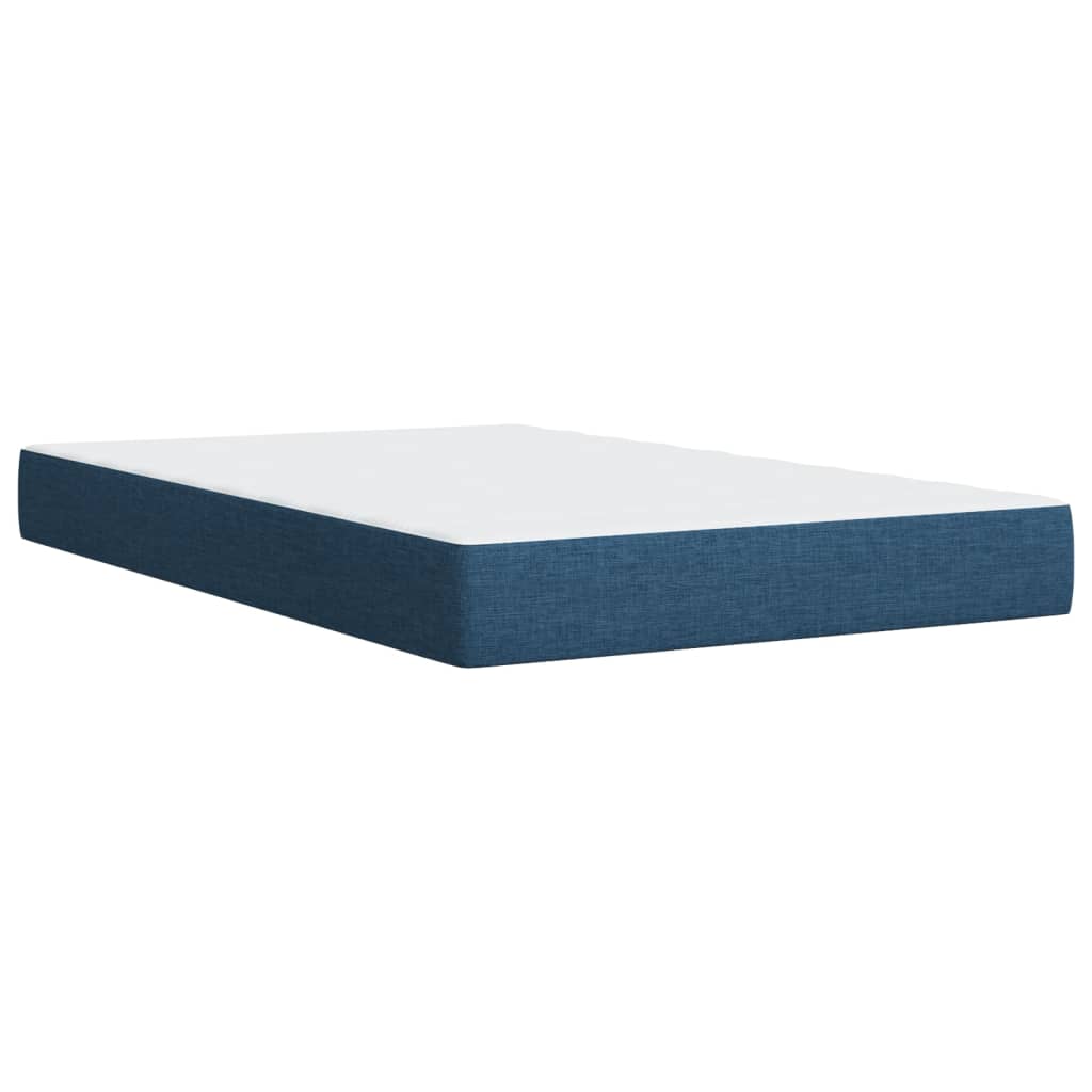 Boxspring posteľ s matracom modrá 120x200 cm látka