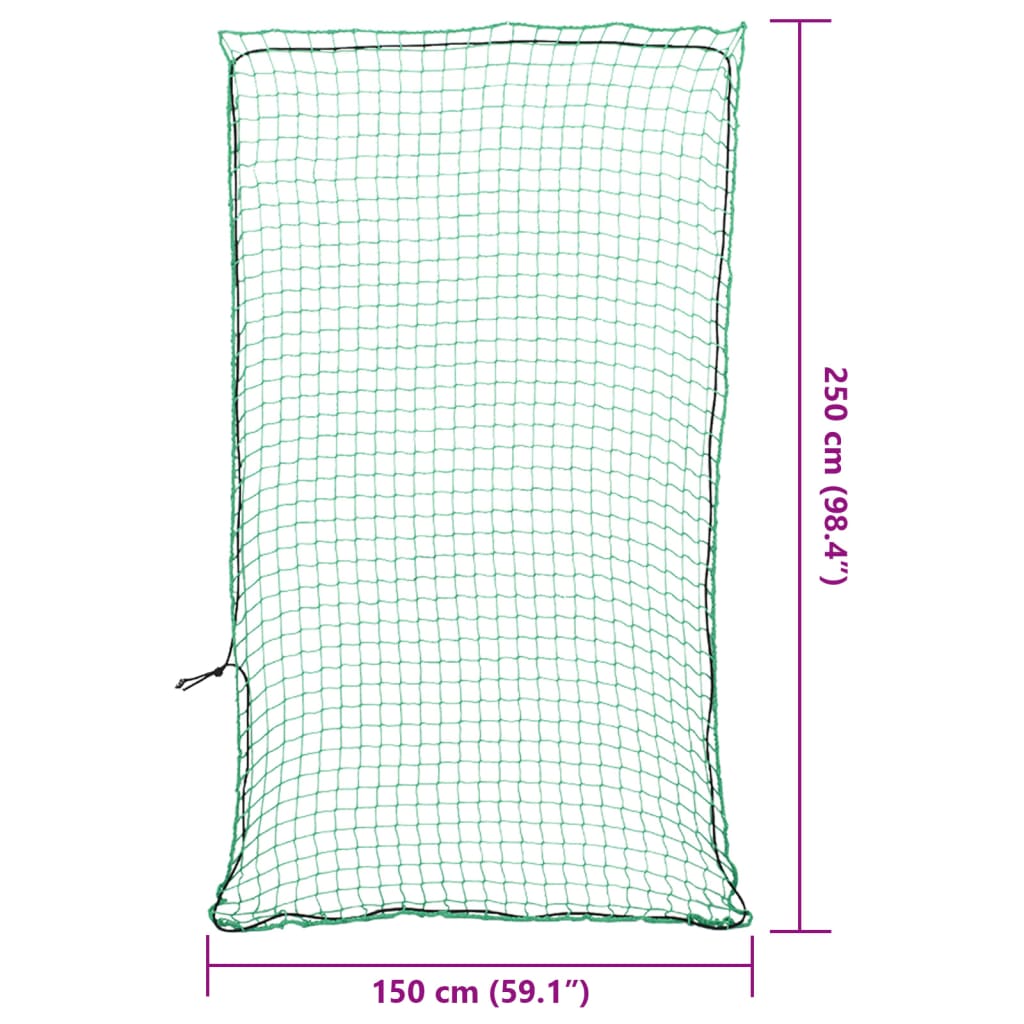 Sieť na prívesný vozík s elastickým lanom, zelená 2,5x1,5 m, PP
