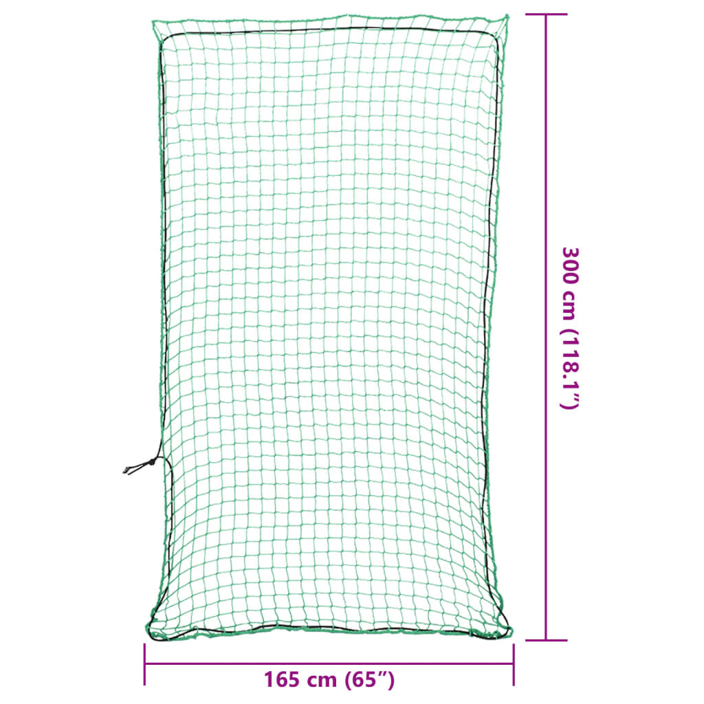 Sieť na prívesný vozík s elastickým lanom, zelená 3x1,65 m, PP