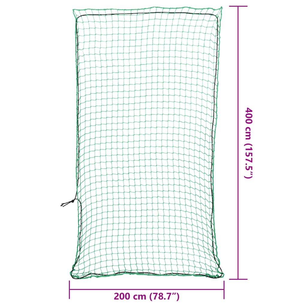 Sieť na prívesný vozík s elastickým lanom, zelená 4x2 m, PP