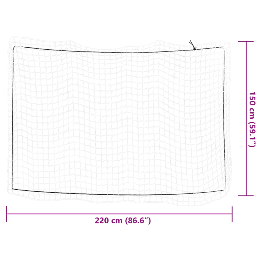 Sieť na prívesný vozík s elastickým lanom biela 2,2x1,5 m PP
