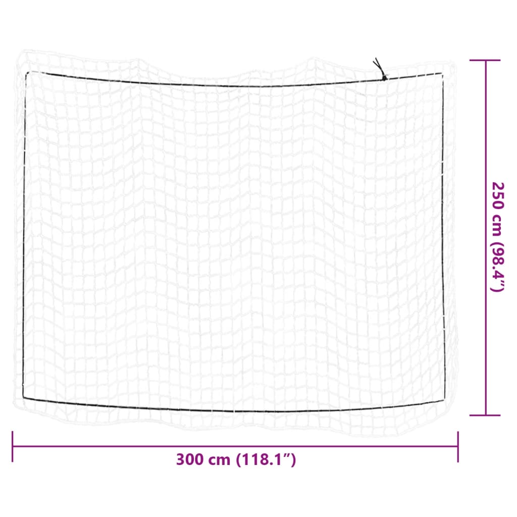 Sieť na prívesný vozík s elastickým lanom biela 3x2,5 m PP