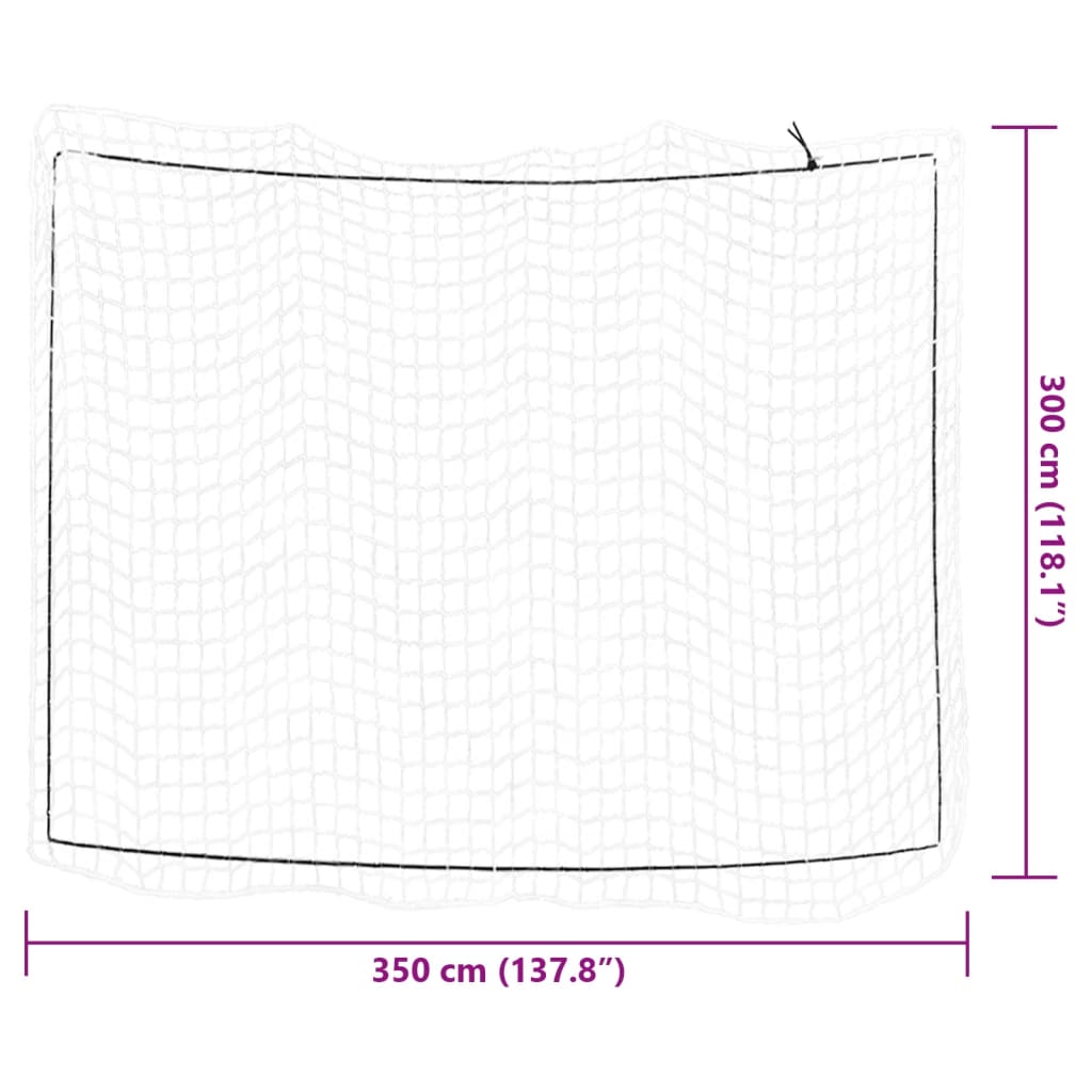 Sieť na prívesný vozík s elastickým lanom biela 3,5x3 m PP