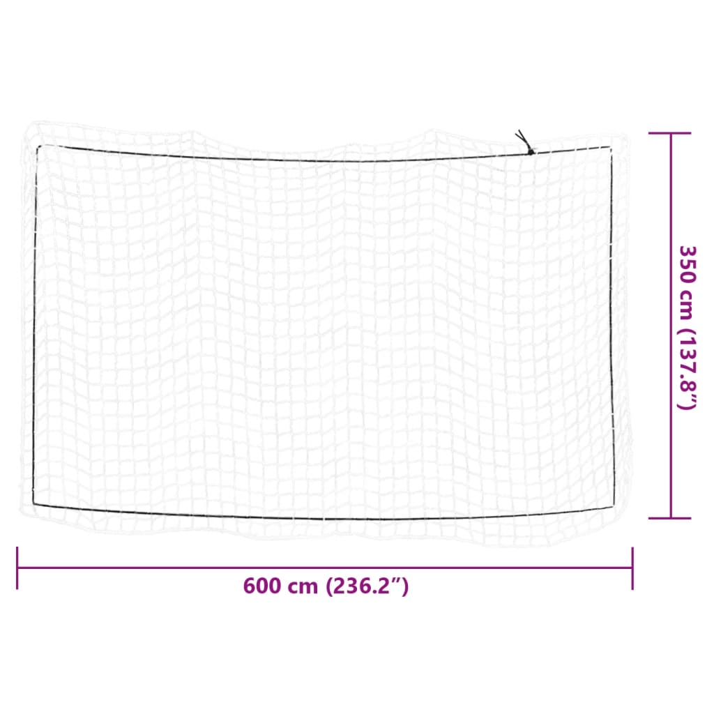Sieť na prívesný vozík s elastickým lanom biela 6x3,5 m PP