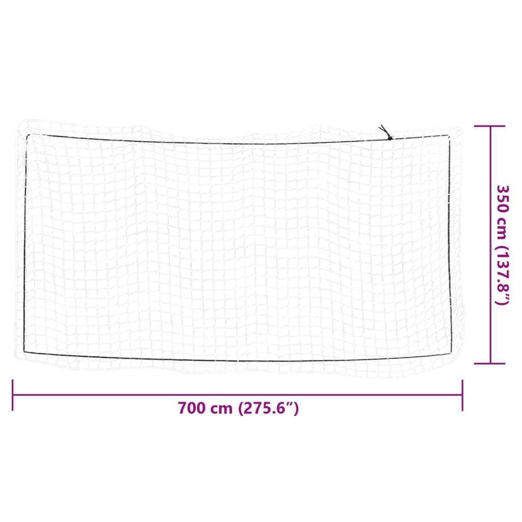 Sieť na prívesný vozík s elastickým lanom biela 7x3,5 m PP