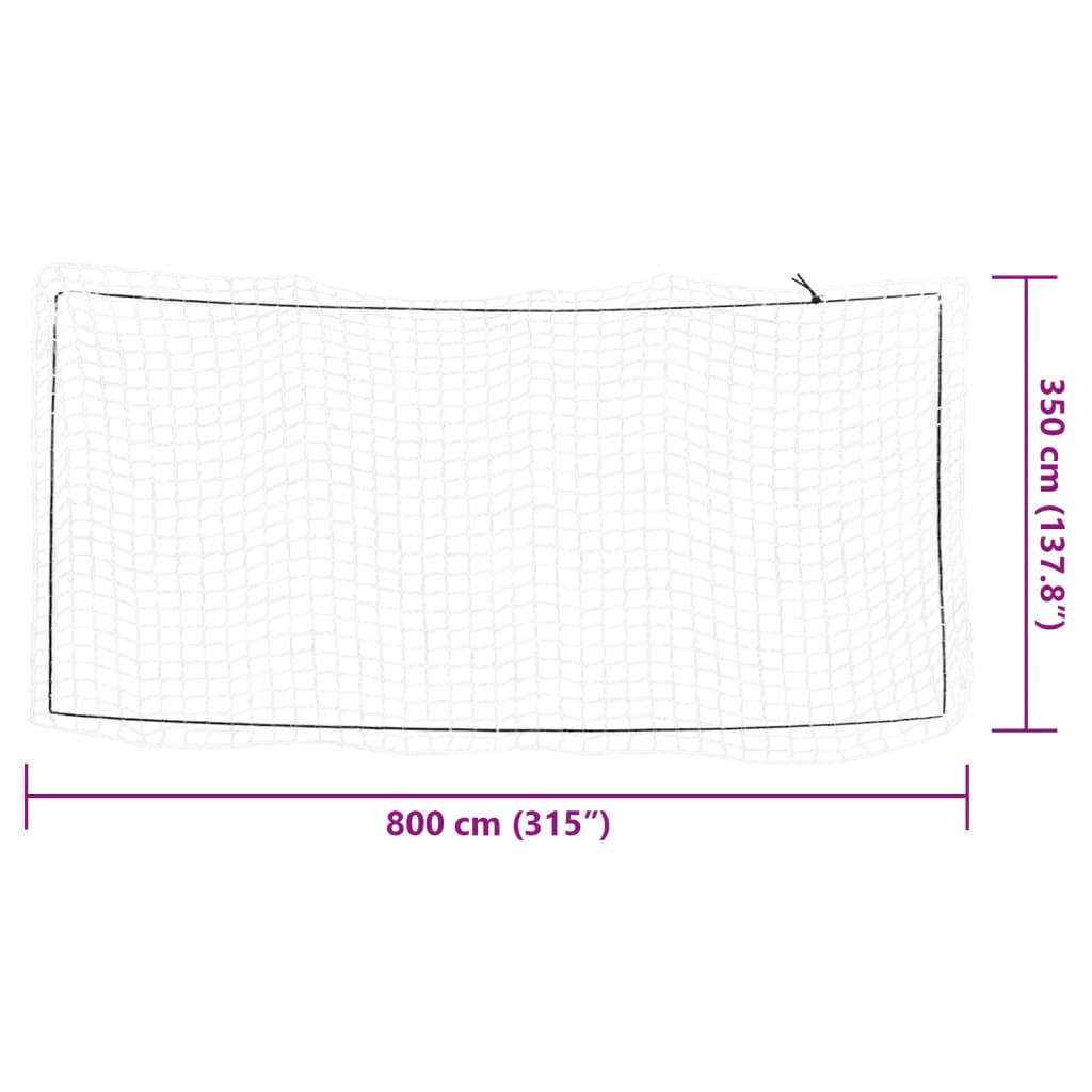 Sieť na prívesný vozík s elastickým lanom biela 8x3,5 m PP