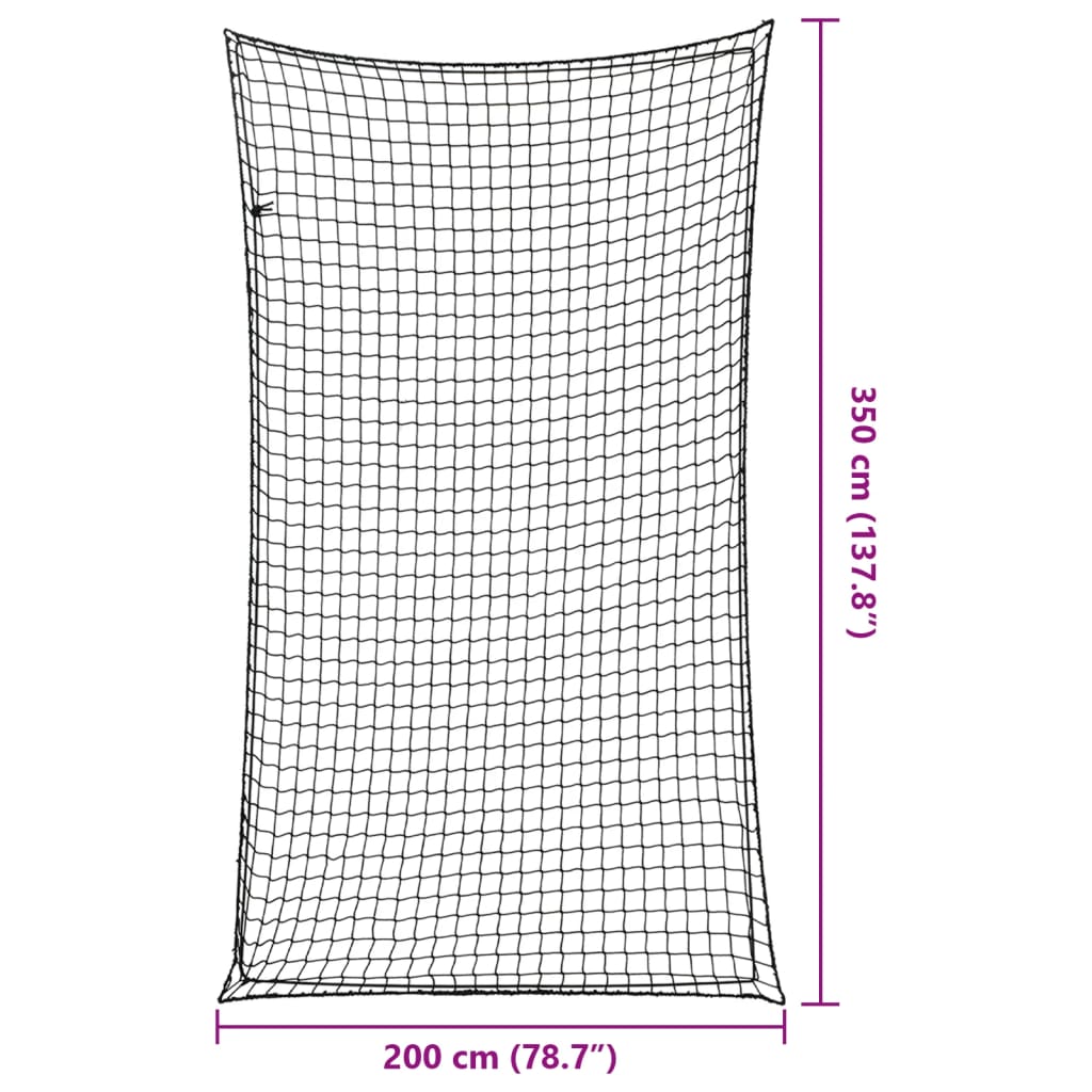Sieť na prívesný vozík s elastickým lanom čierna 3,5x2 m PP