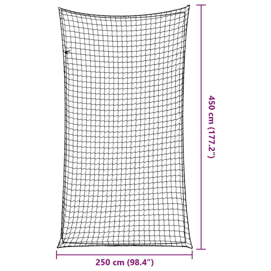 Sieť na prívesný vozík s elastickým lanom čierna 4,5x2,5 m PP