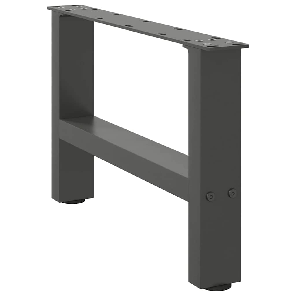 Nohy konferenčného stolíka antracitové 2 ks 50x(30-31) cm oceľ