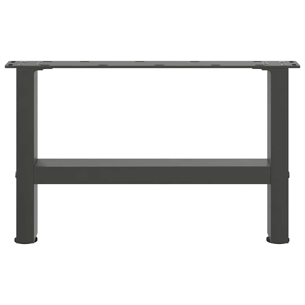 Nohy konferenčného stolíka antracitové 2 ks 50x(30-31) cm oceľ