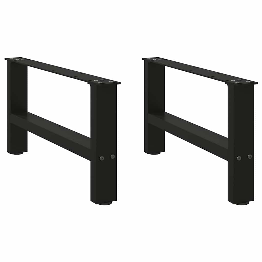 Stolové nohy na konferenčný stolík čierny 2 ks 60x(30-31) cm