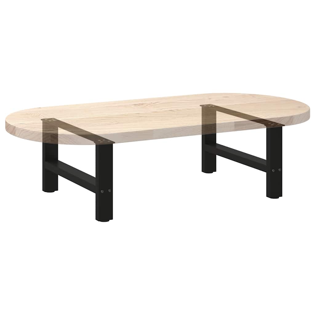 Stolové nohy na konferenčný stolík čierny 2 ks 60x(30-31) cm