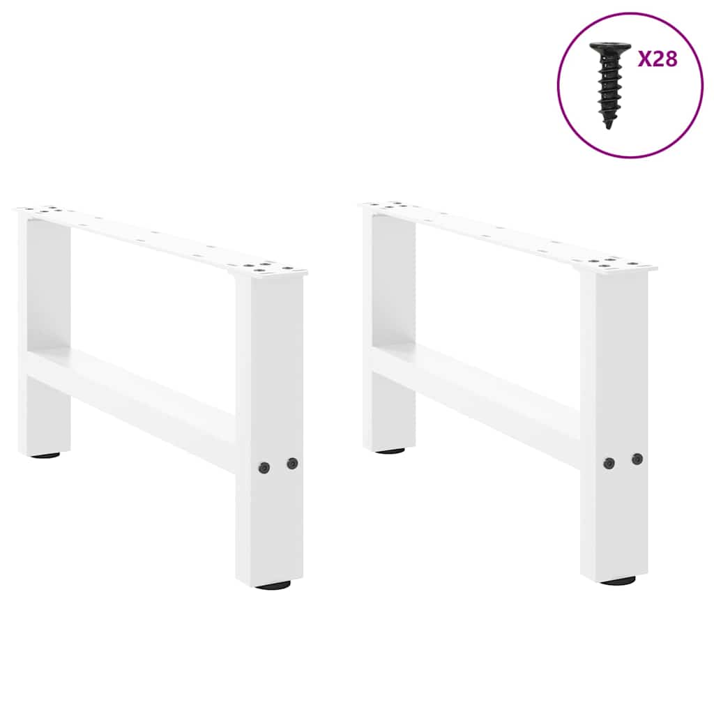 Stolové nohy na konferenčný stolík biele 2 ks 70x(30-31) cm