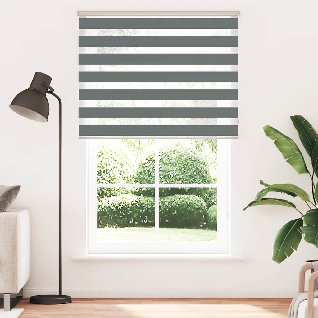 Zebra roleta tmavošedá 140x200 cm šírka látky 135,9cm polyester