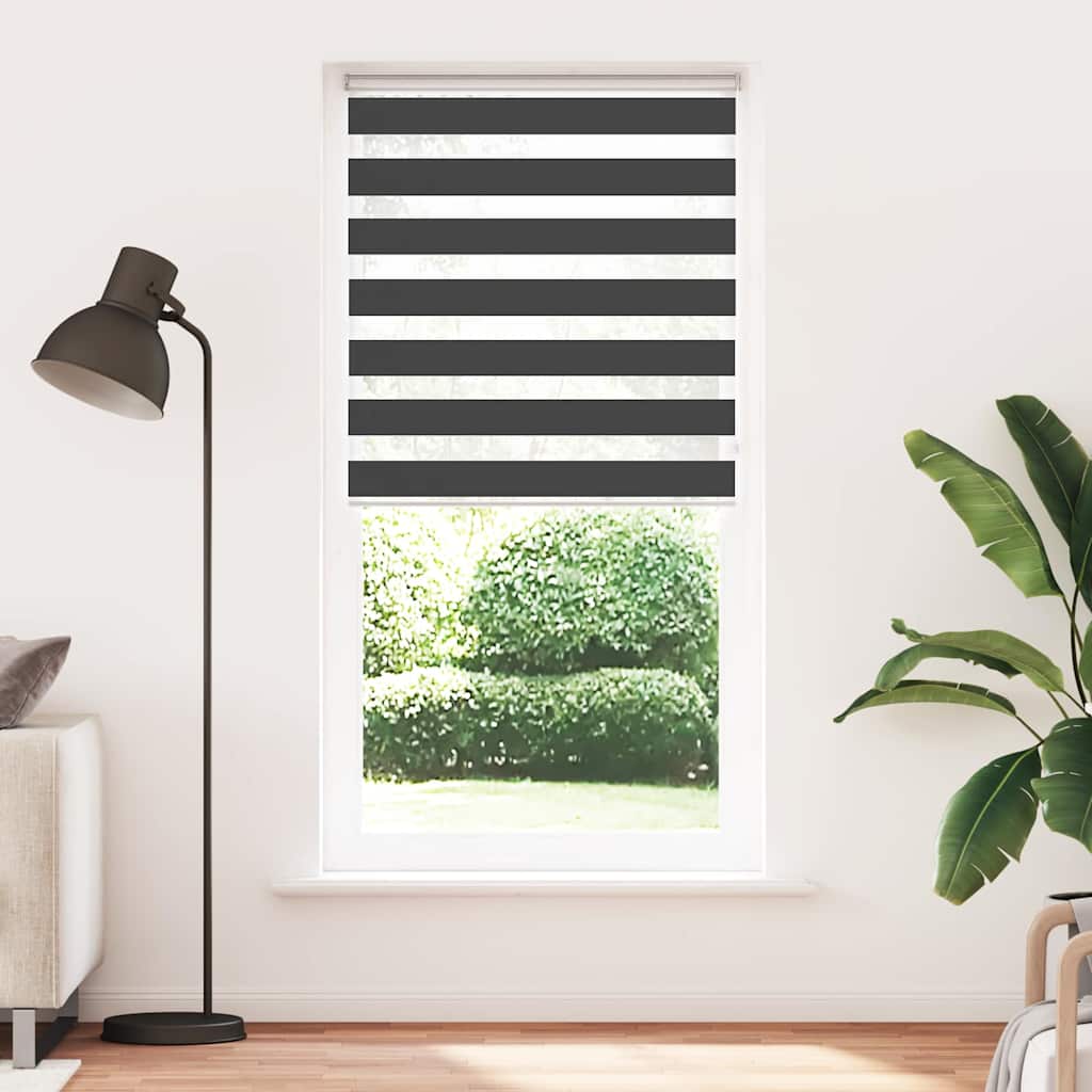 Zebra roleta čierna 95x200 cm šírka látky 90,9 cm polyester