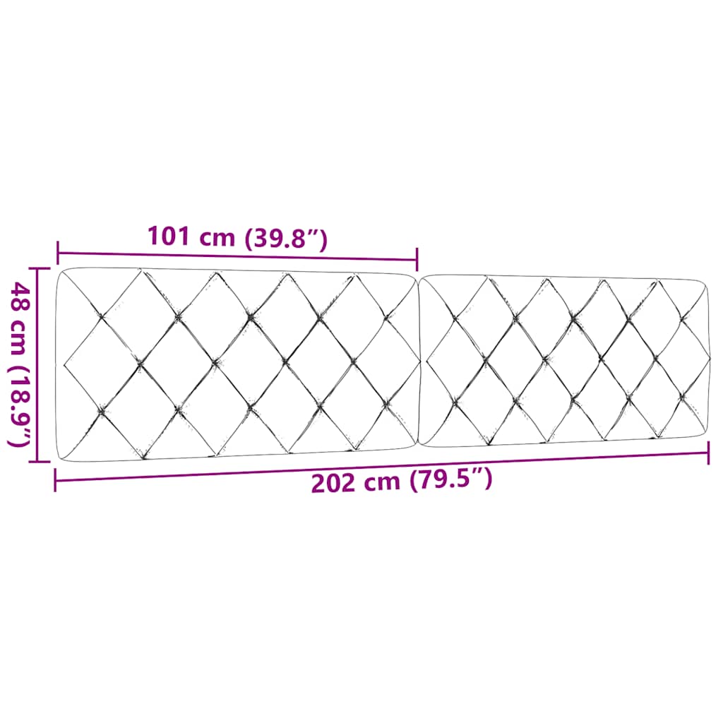 Vankúš na čelo postele tmavosivý 200 cm látka
