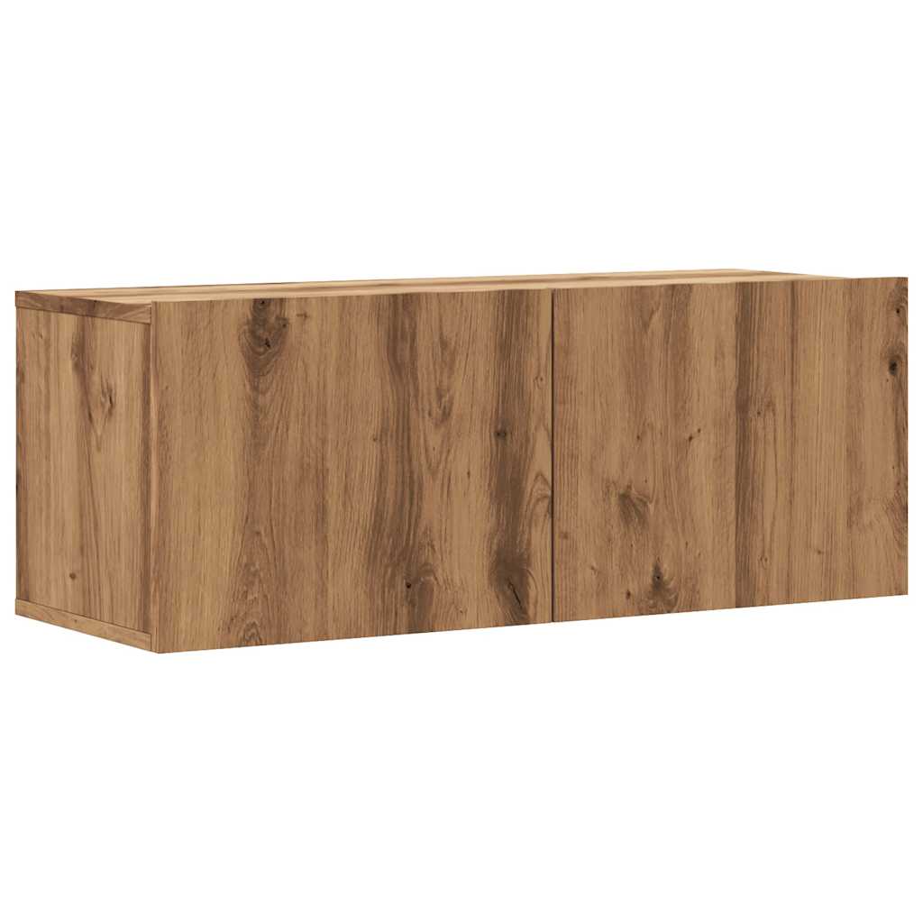 Nástenná TV skrinka dub artisan 80x30x30 cm kompozitné drevo