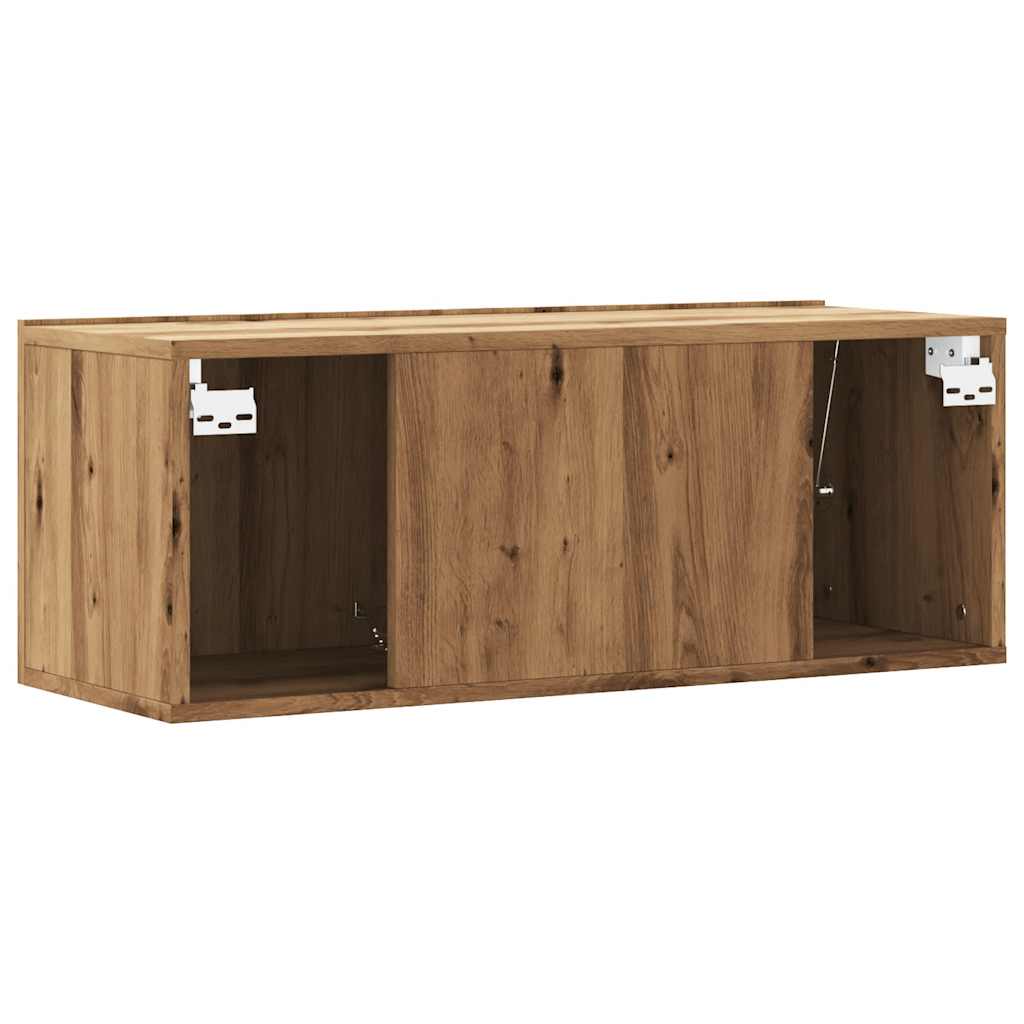 Nástenná TV skrinka dub artisan 80x30x30 cm kompozitné drevo