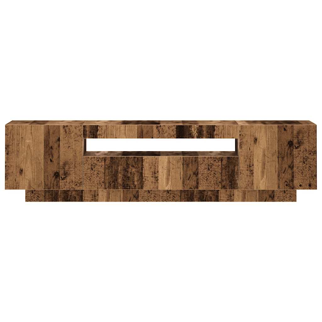 TV skrinka s LED staré drevo 160x35x40 cm kompozitné drevo