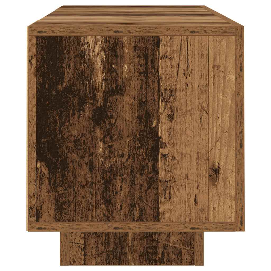 TV skrinka s LED staré drevo 160x35x40 cm kompozitné drevo