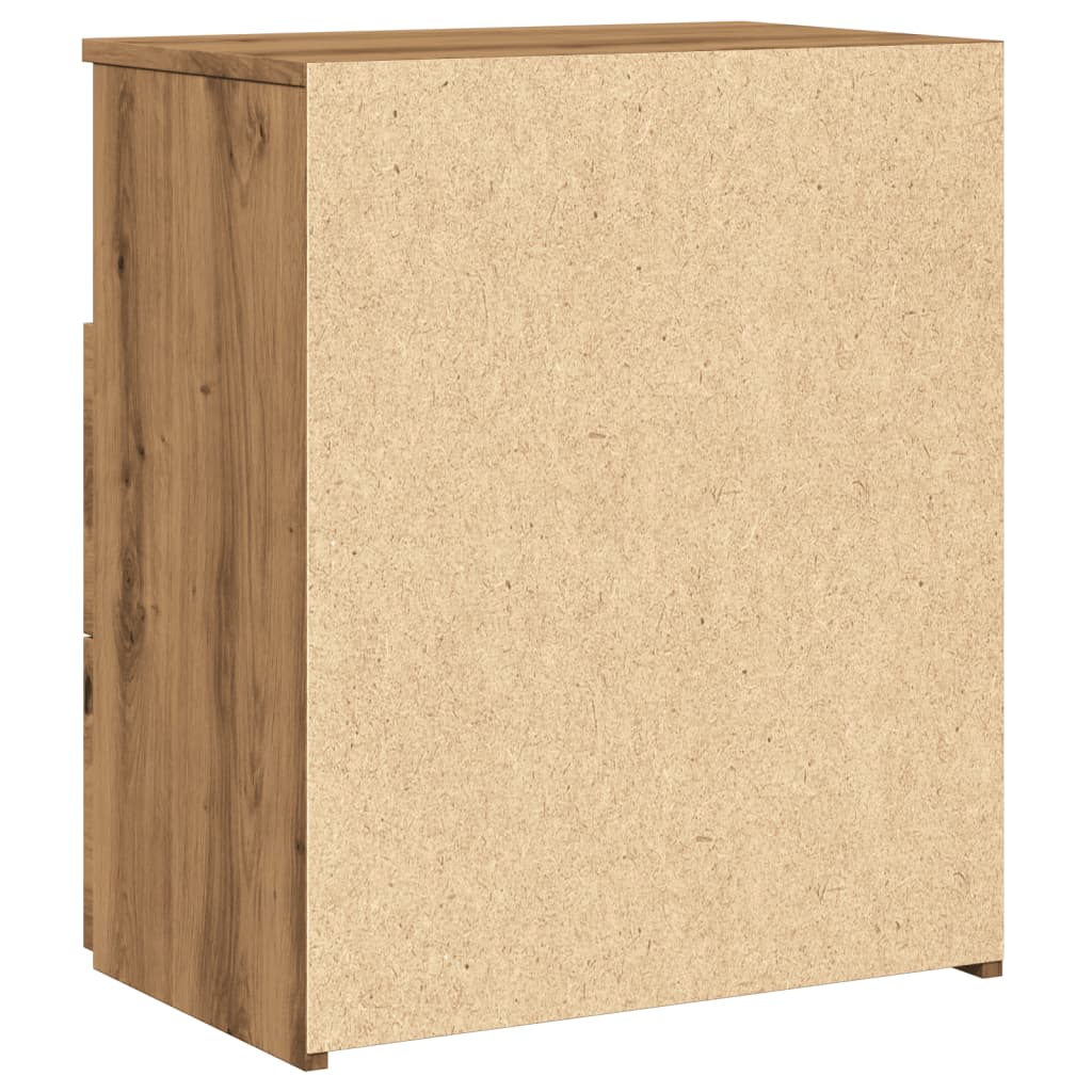 Nočný stolík dub artisan 50x32x60 cm kompozitné drevo