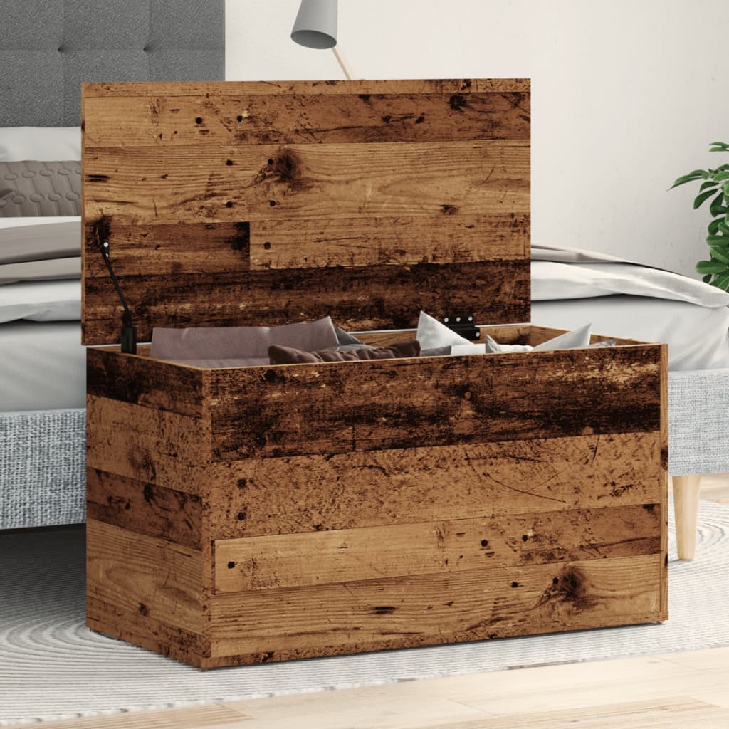 Úložná truhlica, staré drevo 84x42x46 cm, kompozitné drevo