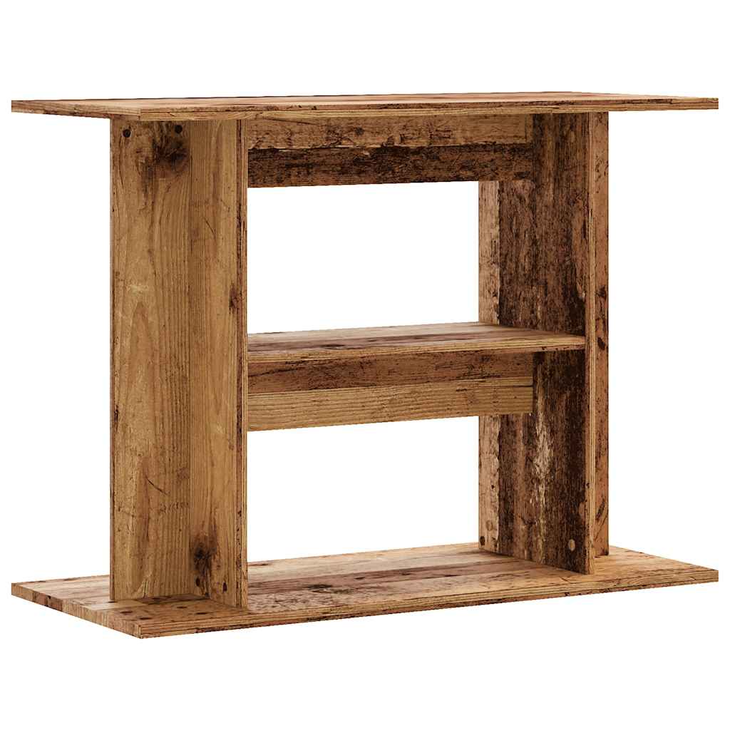 Stojan na akvárium staré drevo 80x35x60 cm kompozitné drevo