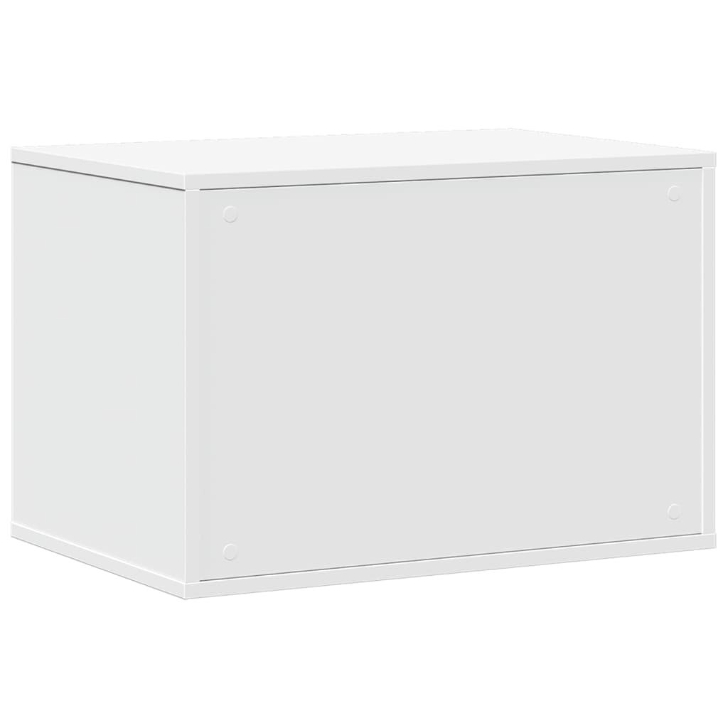 Uzavretý box na stelivo, biely 60x40x40 cm, kompozitné drevo