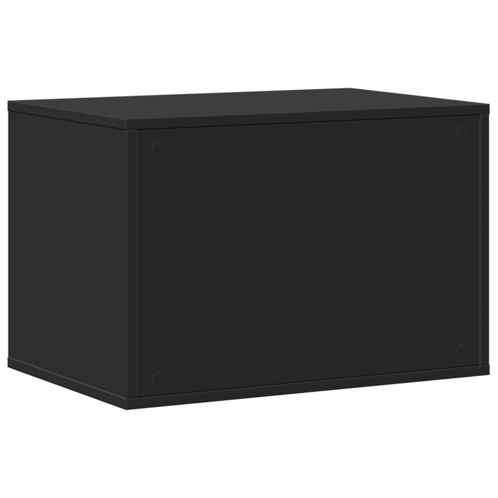 Uzavretý box na stelivo, čierny 60x40x40 cm, kompozitné drevo