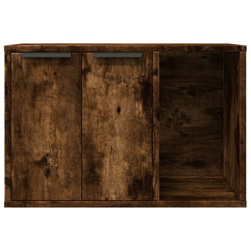 Uzavretý box na stelivo, tmavý dub 60x40x40cm, kompozitné drevo