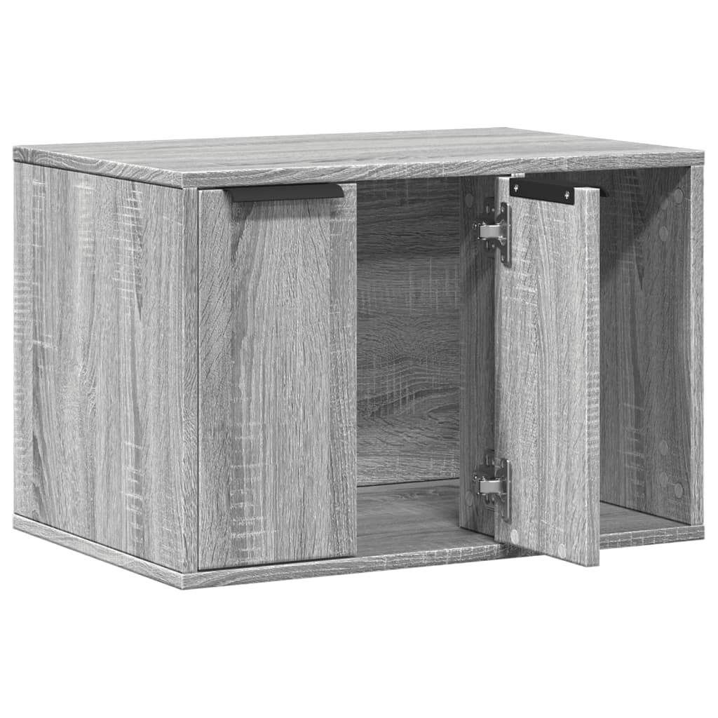 Uzavretý box na stelivo sivá sonoma 60x40x40cm kompozitné drevo