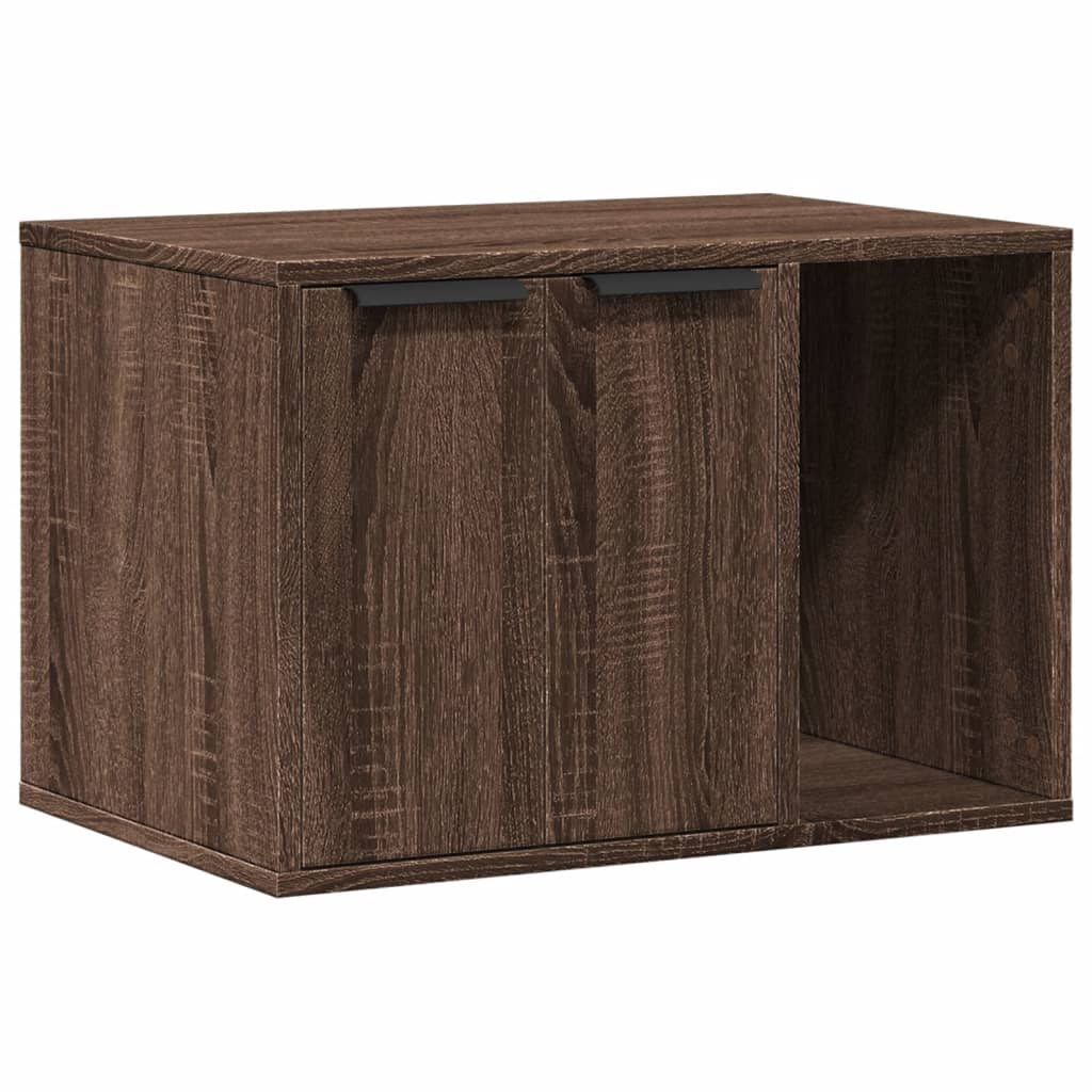 Uzavretý box na stelivo, hnedý dub 60x40x40cm, kompozitné drevo