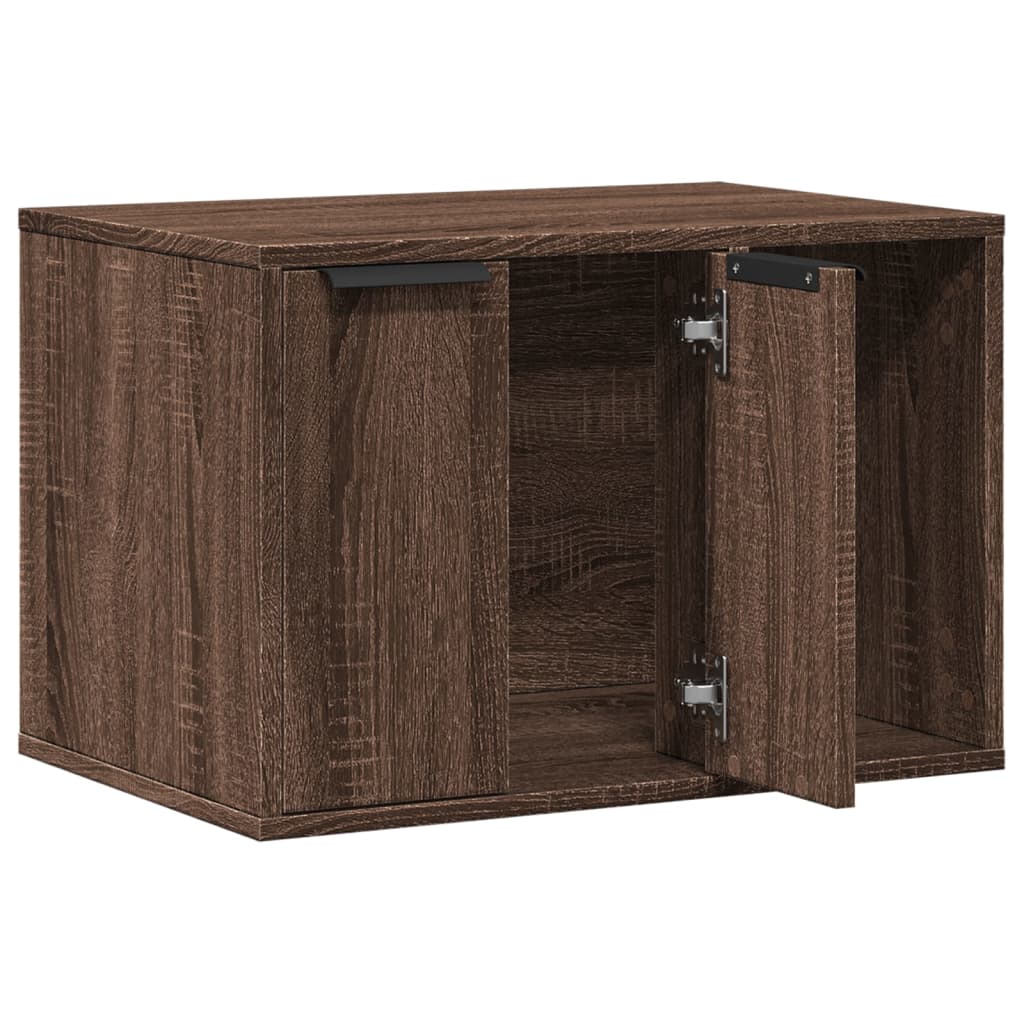 Uzavretý box na stelivo, hnedý dub 60x40x40cm, kompozitné drevo