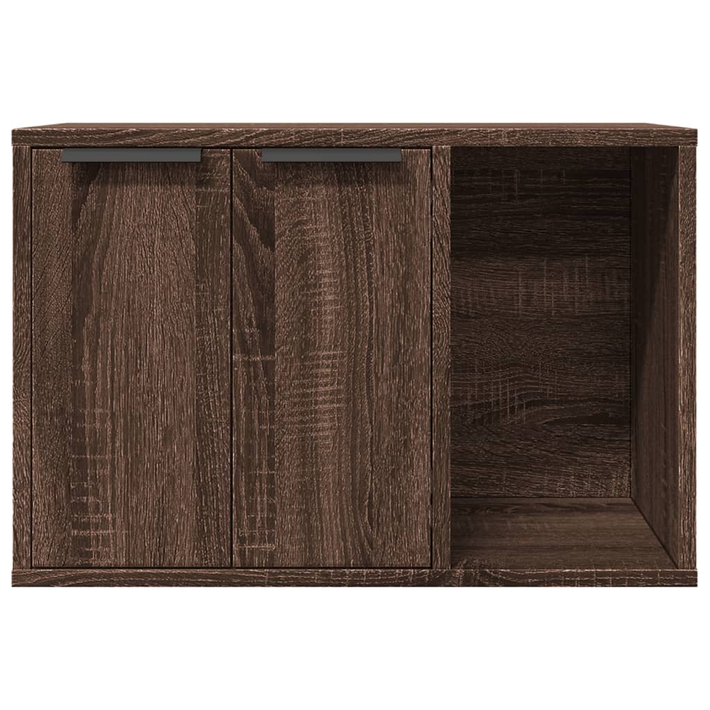 Uzavretý box na stelivo, hnedý dub 60x40x40cm, kompozitné drevo