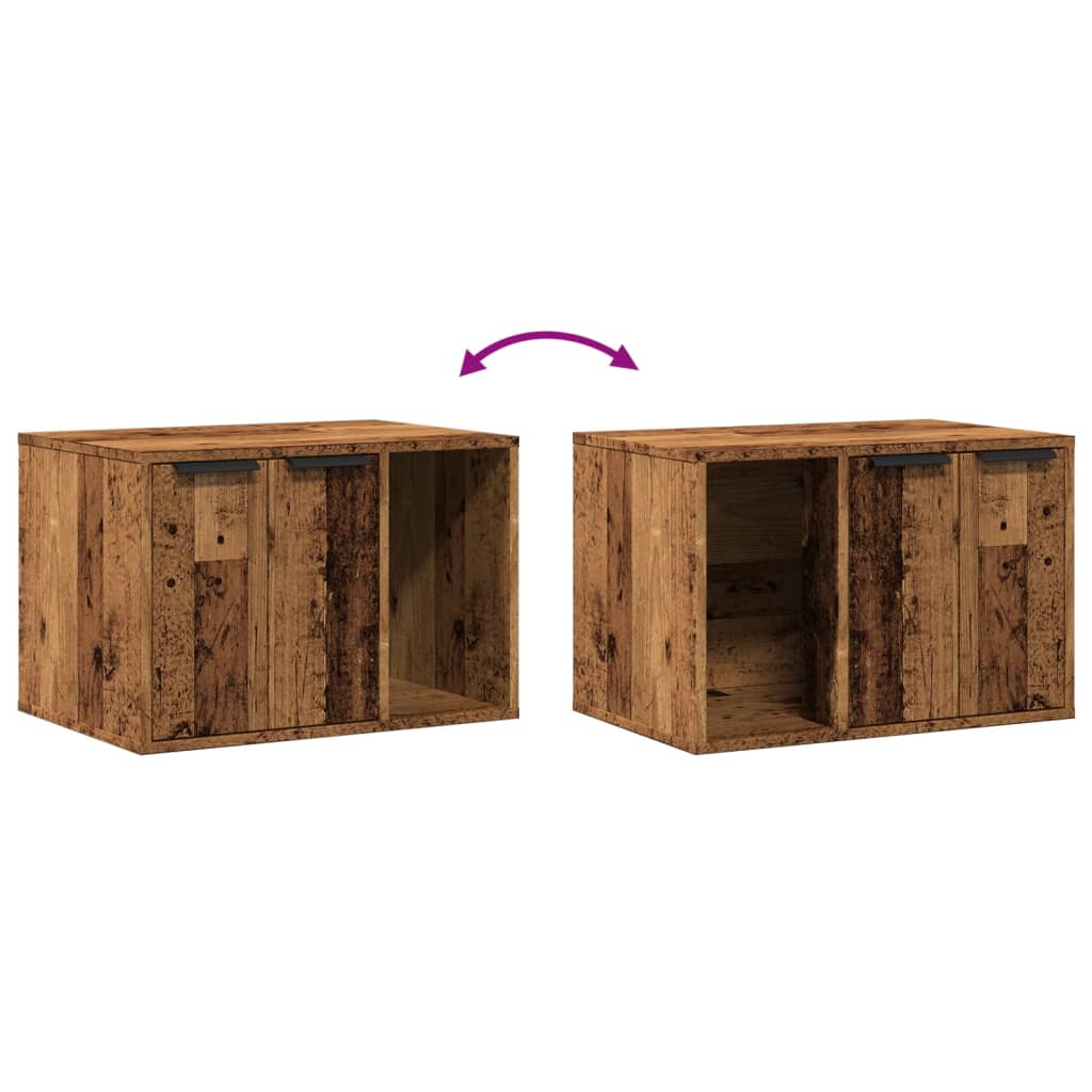 Uzavretý box na stelivo staré drevo 60x40x40cm kompozitné drevo
