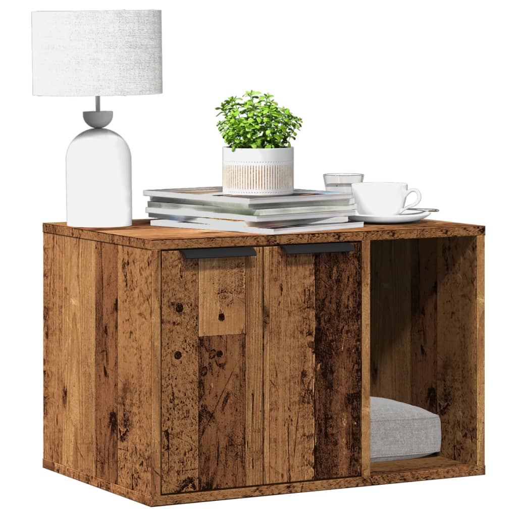 Uzavretý box na stelivo staré drevo 60x40x40cm kompozitné drevo