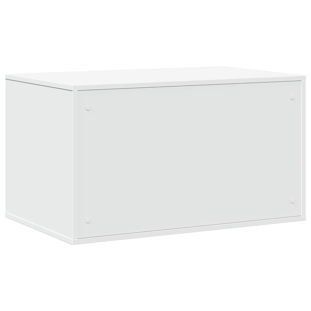 Uzavretý box na stelivo, biely 80x50x45 cm, kompozitné drevo