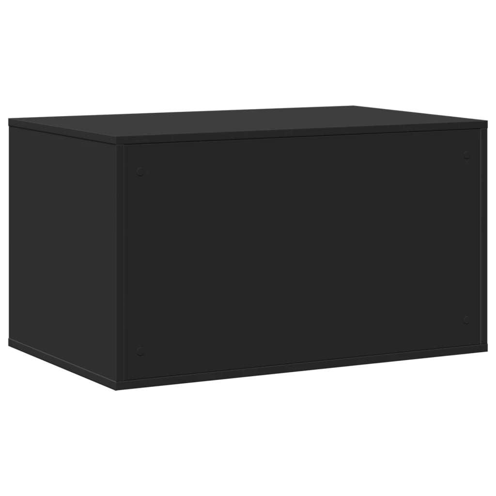 Uzavretý box na stelivo, čierny 80x50x45 cm, kompozitné drevo