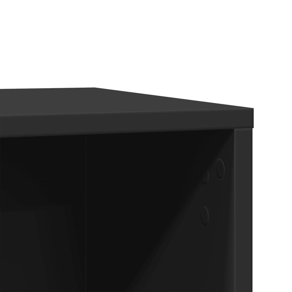 Uzavretý box na stelivo, čierny 80x50x45 cm, kompozitné drevo