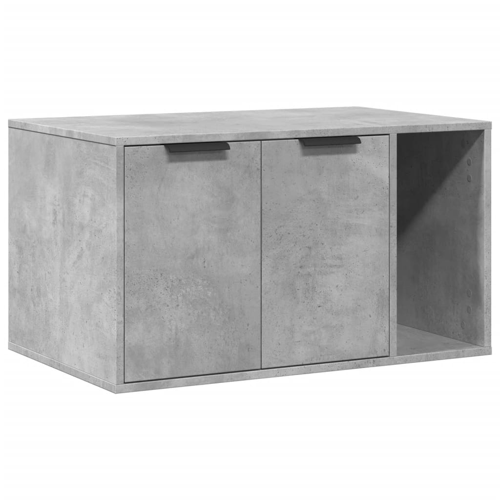 Uzavretý box na stelivo, betónový 80x50x45 cm, kompozitné drevo